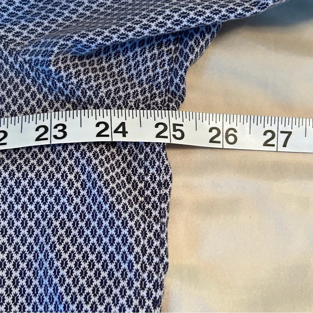 CLAIBORNE Men Dress Shirt Size Large 100% Cotton Long Sleeves Blue Geometric - Picture 5 of 7